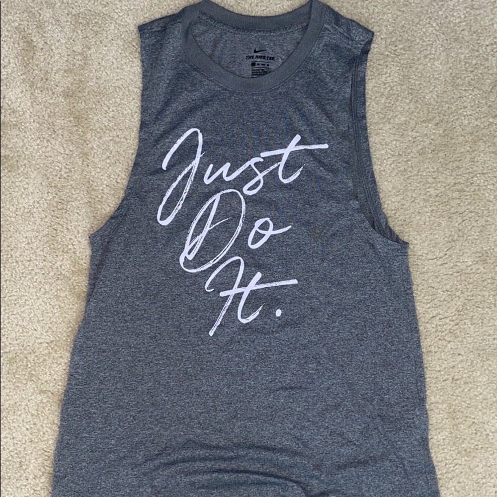 gray Nike muscle tank